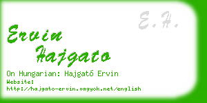 ervin hajgato business card